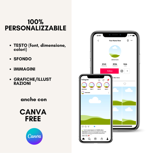 Ultimate Social Mockup Kit — 23 Template per Instagram, TikTok e Facebook